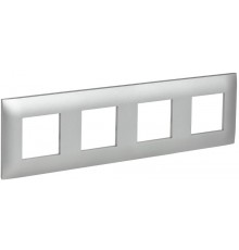 SKANDY Рамка 4-местная SK-F04S серебряный  SK-M42-K23  IEK