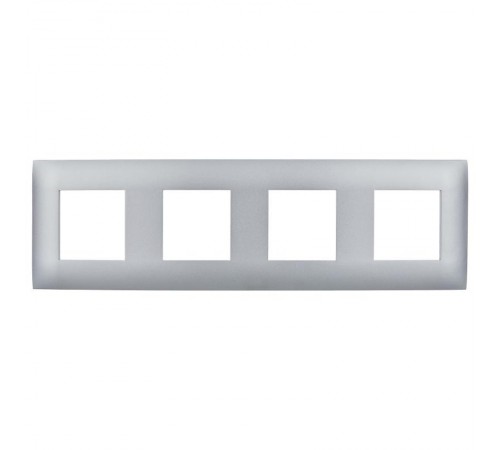 SKANDY Рамка 4-местная SK-F04S серебряный  SK-M42-K23  IEK
