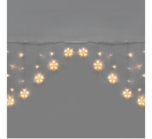 Гирлянда светодиодная Арка со звездами 2,5х1,2м, 136LED ТЕПЛЫЙ БЕЛЫЙ, прозрачный ПВХ, IP20, 230В  255-076  NEON-NIGHT