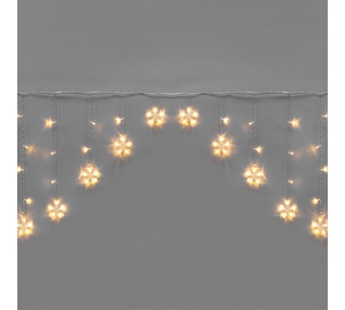 Гирлянда светодиодная Арка со звездами 2,5х1,2м, 136LED ТЕПЛЫЙ БЕЛЫЙ, прозрачный ПВХ, IP20, 230В  255-076  NEON-NIGHT