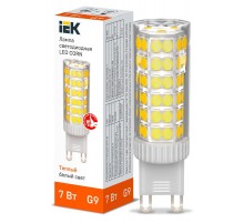 Лампа светодиодная CORN капсула 7Вт 230В 3000К керамика G9 IEK  LLE-CORN-7-230-30-G9  IEK