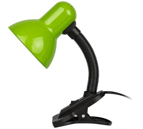 Настольный светильник N-212-Е27-40W-GR на прищепке зелёный  Б0058670  ЭРА