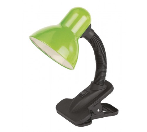 Настольный светильник N-212-Е27-40W-GR на прищепке зелёный  Б0058670  ЭРА