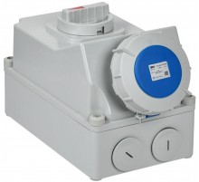 Розетка с механической блокировкой ССИ-833 63А-6ч 220В 2P+PE IP67  PSR11-063-3-5-67  IEK
