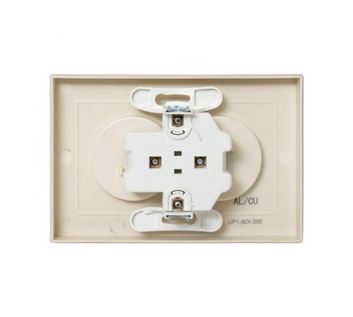 Механизм розетки двойной, 16А, без заземления, без шторок, с рамкой, кремовый Эпика  UP1-SOI-200 EKF