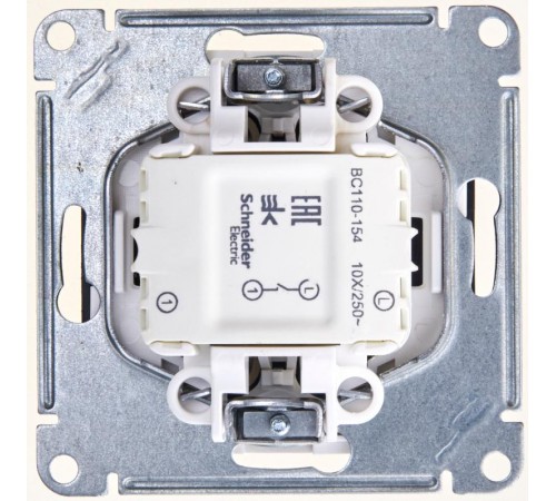 W59 Черный бархат Выключатель 1-клавишный, 10А  VS110-154-6-86  SE