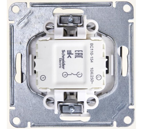 W59 Черный бархат Выключатель 1-клавишный, 10А  VS110-154-6-86  SE