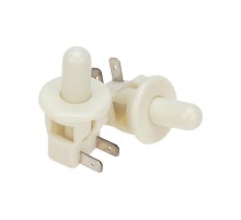 Выключатель-кнопка 250V 2.5А (2с) ON-(OFF) Б/Фикс белый (мебельная)  36-3020  REXANT