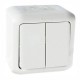 Quteo Белый Выключатель 2-клавишный IP44 10А  782302  Legrand