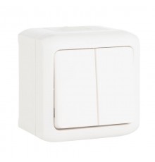 Quteo Белый Выключатель 2-клавишный IP44 10А  782302  Legrand