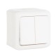 Quteo Белый Выключатель 2-клавишный IP44 10А  782302  Legrand