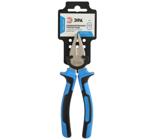 Плоскогубцы 180 мм комбинированные двухкомпонентные рукоятки  Б0055912  ЭРА