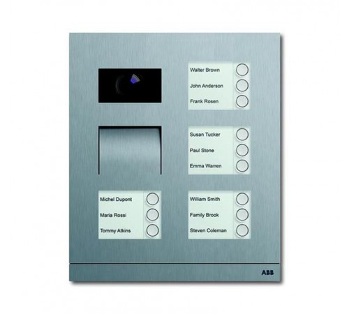 Станция вызывная, видео двеннадцатиклавишная, цвет сталь  8300-0-0291   2CKA008300A0291  ABB