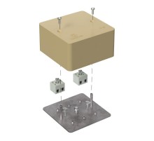 Коробка огнестойкая для кабель-канала 40-0460-FR2.5-4 Е15-Е120 RAL1001 85х85х45 (44 шт/кор) бежевая  40-0460-1001-FR2.5-4  Промрукав