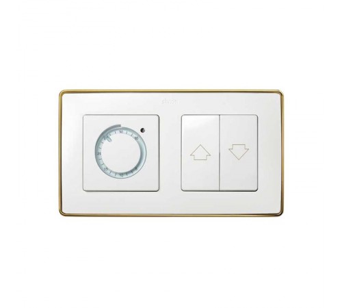 Simon 82 Рамка декоративная, 2 поста, Select, S82 Detail, белый-золото  8201620-245  Simon