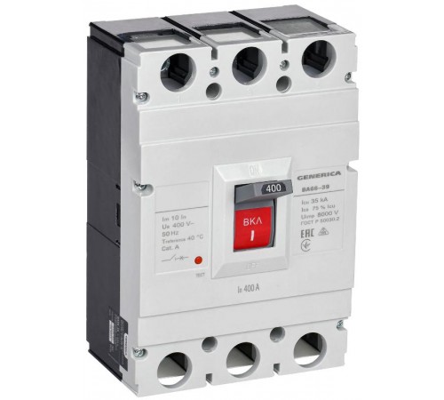 Выключатель автоматический ВА66-39 3Р 400А 35кА  SAV50-3-0400-G  GENERICA