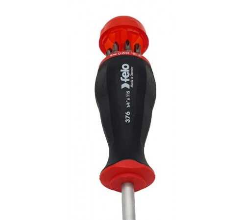 Отвертка с увеличенным магнитным держателем под биты с набором бит 8шт  37604405  Felo