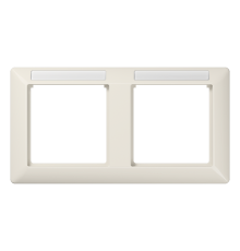 рамка 2-кратная горизонтальная с полем для надписи слоновая кость  AS5820BFINA  Jung