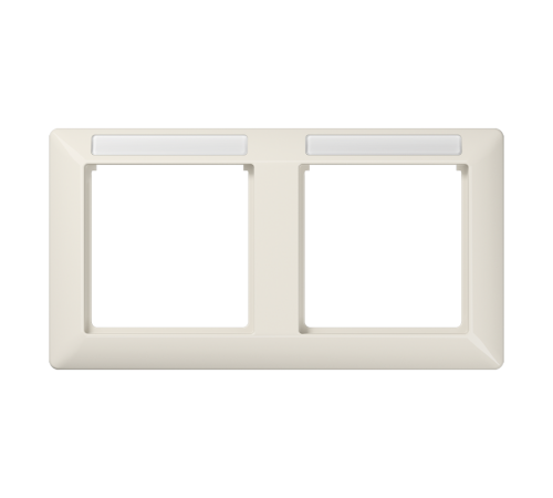 рамка 2-кратная горизонтальная с полем для надписи слоновая кость  AS5820BFINA  Jung