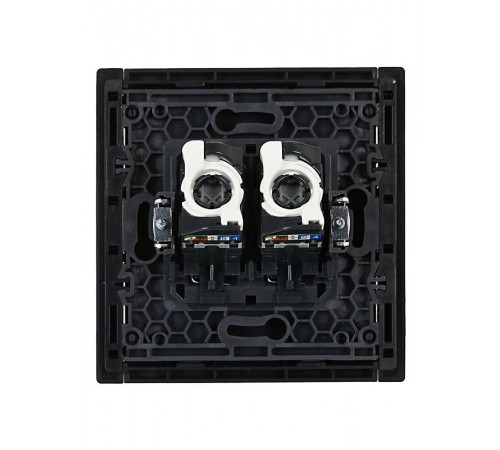 FORTE&PIANO Розетка комп. 2-ая RJ45 кат.5E FP133 черный  FP-K20-1-K02  IEK