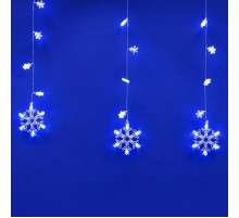 Занавес светодиодный  с контр. "Снегопад"  ULD-E2706-100/DTA WHITE IP20 SNOWFALL   10 нитей 100диодов  27х06м белый IP20 шнур прозр  11129  Uniel