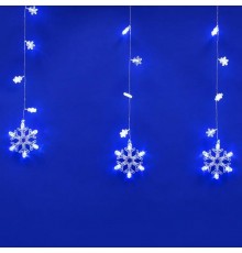 Занавес светодиодный  с контр. "Снегопад"  ULD-E2706-100/DTA WHITE IP20 SNOWFALL   10 нитей 100диодов  27х06м белый IP20 шнур прозр  11129  Uniel