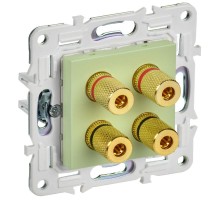 SKANDY Аудиорозетка 4-местная SK-A01M мятный  SK-S40-K06  IEK