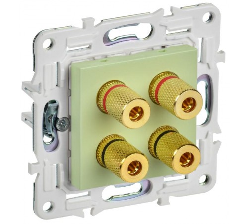 SKANDY Аудиорозетка 4-местная SK-A01M мятный  SK-S40-K06  IEK