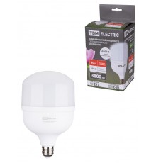 Лампа светодиодная T 40 Вт, 230 В, 6500 К, E27 (120x190 мм)  SQ0340-0355  TDM