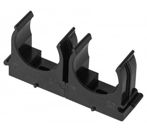 Крепеж клипса для труб  CLIP-25-B-MP d 25мм черный для монтажного пистолета (прямой монтаж) 50шт CLIP-25-B-MP  Б0062031  ЭРА