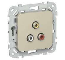 FLITE Розетка RCA РАрса-ФлШ шампань  FI-R10-K37  IEK