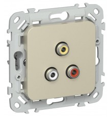 FLITE Розетка RCA РАрса-ФлШ шампань  FI-R10-K37  IEK