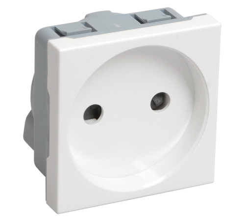 РКС-20-20-П-К Розетка без з/к 2к (на 2 модуля) ПРАЙМЕР белая   CKK-40D-RSB2-K01-K  IEK