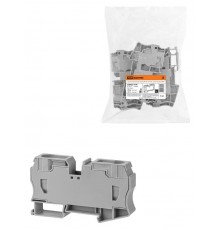 Зажим клеммный безвинтовой (ЗКБ) 35мм2 125А с заглушкой серый  SQ0822-0144  TDM