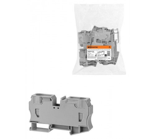 Зажим клеммный безвинтовой (ЗКБ) 35мм2 125А с заглушкой серый  SQ0822-0144  TDM