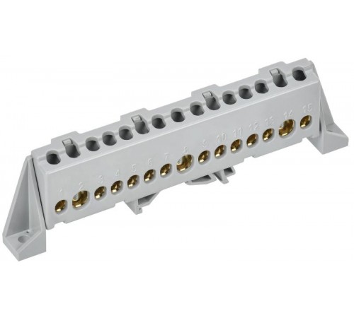 TEKFOR Шина L "фаза" в комбинированном DIN-изоляторе "Стойка" 8х12-15-Ср  TF-NN20-15-DP-K03  IEK