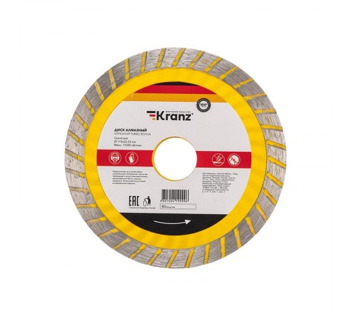 Диск алмазный отрезной Turbo волна 115x22.2x2x10 мм  KR-90-0130  Kranz