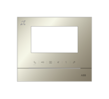 Рамка для абонентского устройства 4,3, золотой глянцевый, с символом индукционной петли  2TMA070130G0002  ABB