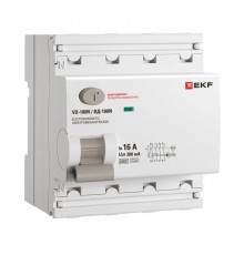 Выключатель дифференциального тока ВД-100N 4P 16А 300мА A эл-мех 6кА PROXIMA EKF  E1046MA16300  EKF