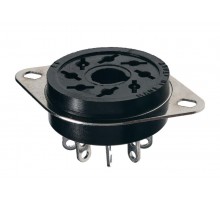 Штепсельный разъем 11-штырьков для реле 60.13, таймера 88.02; под пайку; монтажный фланец  9013  Finder