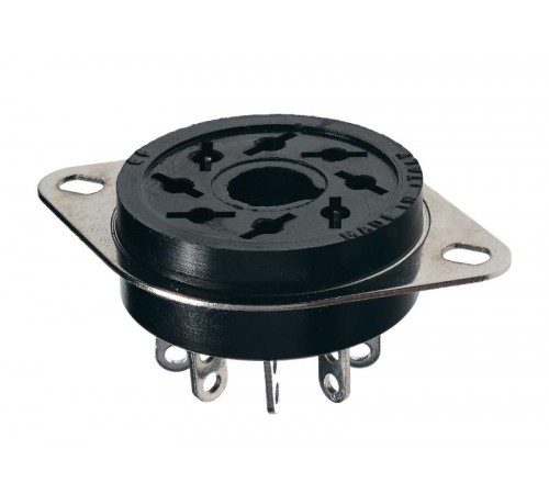 Штепсельный разъем 11-штырьков для реле 60.13, таймера 88.02; под пайку; монтажный фланец  9013  Finder