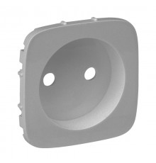 Valena ALLURE Алюминий Накладка розетки б/з  754977  Legrand