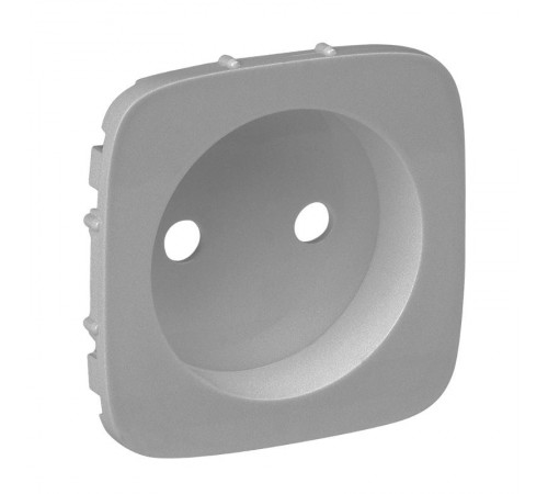 Valena ALLURE Алюминий Накладка розетки б/з  754977  Legrand