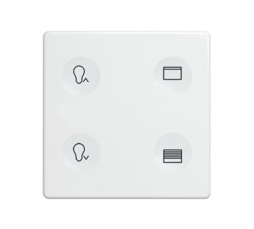 Сенсорный 4-кл выключатель с тематической маркировкой Т3, белый  8000645-030  Simon