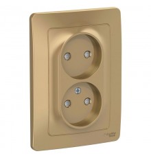 Blanca Титан С/У Розетка 2-ая без заземления со шторками, 16А, 250В  BLNRS000124  SE