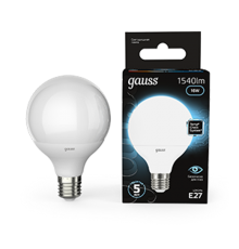 Лампа светодиодная Black LED G95 E27 16W 1400lm 4100K  105102216  Gauss