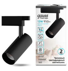 Светильник светодиодный трековый цилиндр 12W 950lm 4000K 180-220V IP20 55*190мм черный угол 24  TR065  Gauss