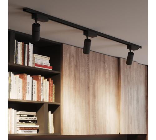 Светильник светодиодный трековый цилиндр 12W 950lm 4000K 180-220V IP20 55*190мм черный угол 24  TR065  Gauss