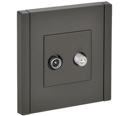 FORTE&PIANO Розетка двойная TV+SAT FP338 серый  FP-AF20-O-K03  IEK