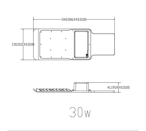 Светильник светодиодный консольный уличный ДКУ SPP-503-0-50K-030 30Вт 3000лм 5000К КСС "Ш-с" DOB-SMD 48мм (20/240)  Б0043666  ЭРА